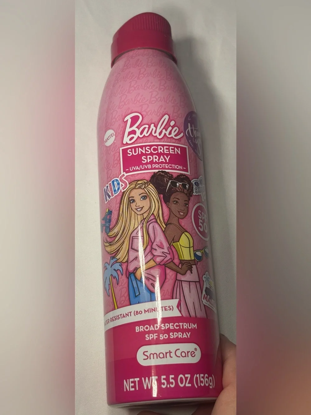 4 New Barbie Pink and Teal Kids Bath & Sunscreen Gift Set
